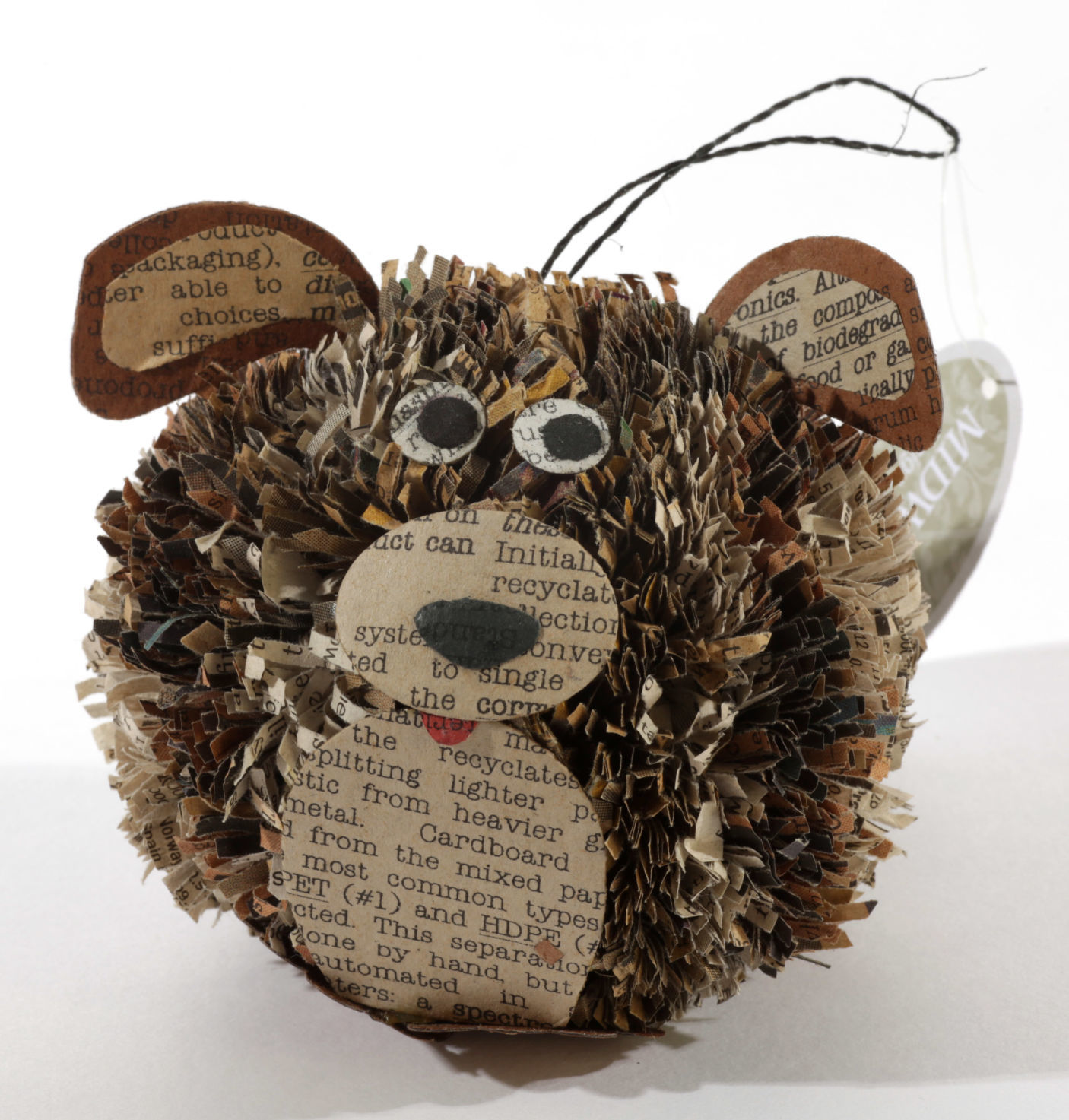 Recycled paper ornament